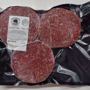 Beef Steak Burger Patties  1/3 Lb. / 4 Pack