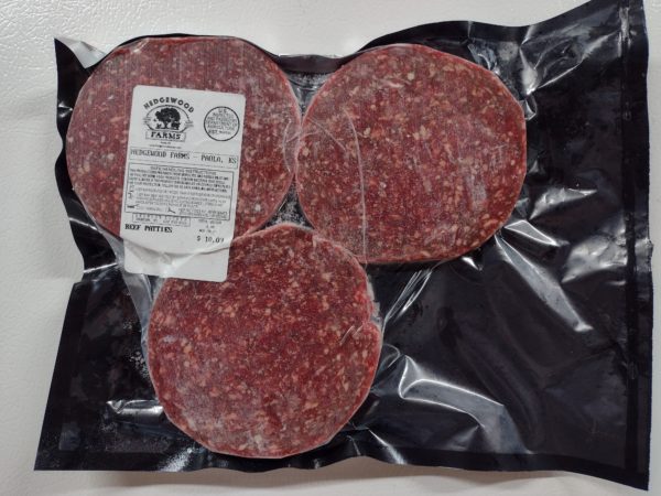 Beef Steak Burger Patties  1/3 Lb. / 4 Pack